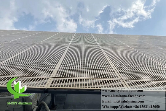 Feuille perforante en aluminium blanc revêtue de poudre pour écran métallique externe