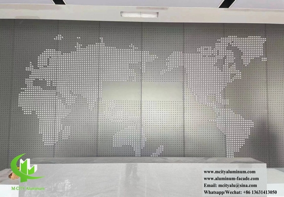 Écrans perforants en tôle d'aluminium pour murs