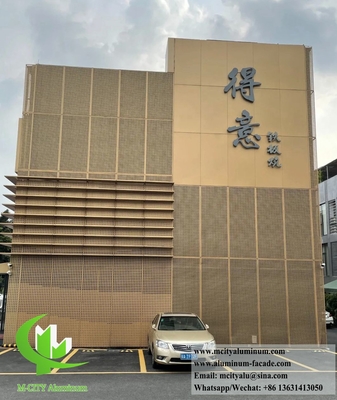 Écrans perforés extérieurs de façade en aluminium