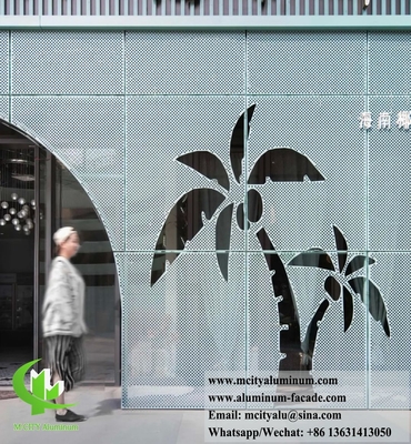 Système de façade métallique architecturale avec motif de perforation alliage d'aluminium 3003