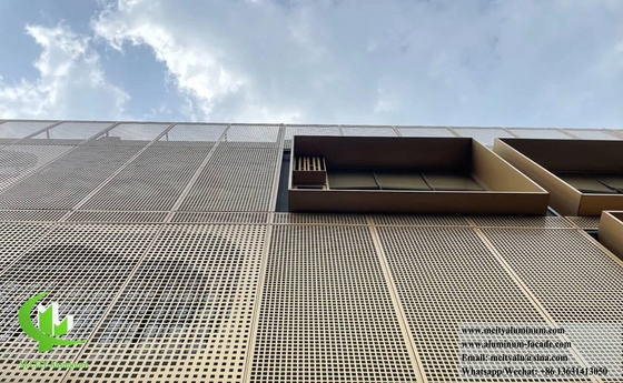 Écrans perforants en tôle d'aluminium pour murs