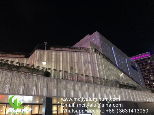 panneau de façade extérieure Panneau perforé en aluminium pour panneau mural avec feuille métallique de 3 mm avec motif de tenue ronde