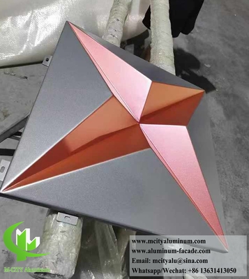 Le revêtement des murs métalliques 3D en forme de feuille d'aluminium à découpe CNC