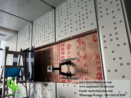 Panneaux de revêtement en aluminium massif avec motifs de perforation revêtement PVDF