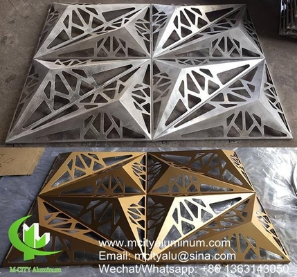 Façade en aluminium perforé revêtu de panneaux muraux extérieurs de façade de bâtiment pour couverture extérieure