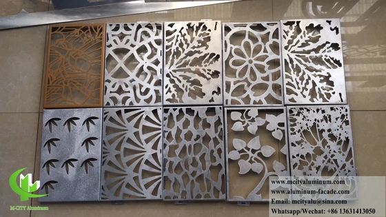 Écran métallique à découpe laser Panneau en aluminium massif avec motif creux