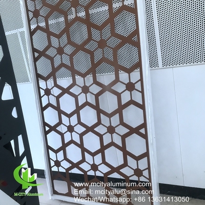PVDF Motifs perforés en aluminium métallique utilisés pour la décoration de bâtiments