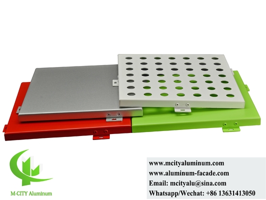 Panneaux de revêtement en aluminium massif avec motifs de perforation revêtement PVDF