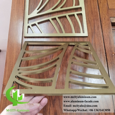 Écran métallique à découpe laser Panneaux en aluminium massif pour décoration intérieure