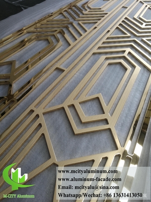 Écran de protection de la vie privée Écran métallique en feuille d'aluminium avec motif de découpe laser pour la décoration extérieure