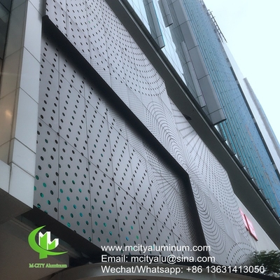 revêtu de poudre Panneau non standard perforé en aluminium métallique utilisé pour l'extérieur du bâtiment