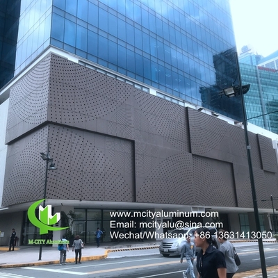 Façade architecturale en aluminium PVDF Finition Panneau en aluminium massif