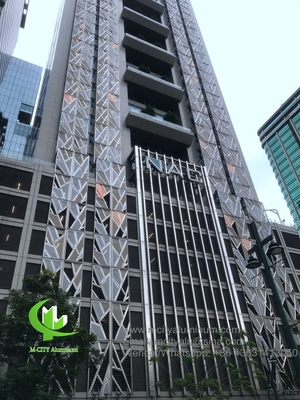 PVDF Panneau non standard perforé en aluminium métallique utilisé pour l'extérieur du bâtiment