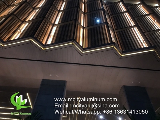 PVDF Panneau perforant en aluminium métallique utilisé pour la décoration de façades de bâtiments
