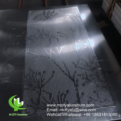 PVDF Panneau de pliage perforé en aluminium métallique utilisé pour l'extérieur du bâtiment