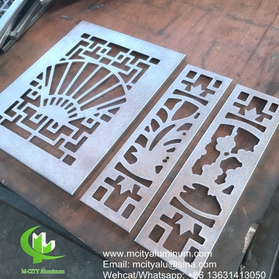 PVDF Motifs perforés en aluminium métallique utilisés pour la décoration de façades de bâtiments