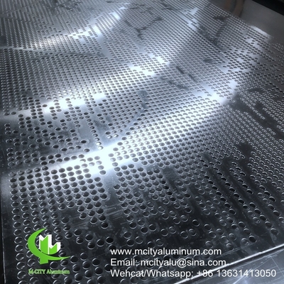 PVDF Motifs perforés en aluminium métallique utilisés pour la décoration de façades de bâtiments