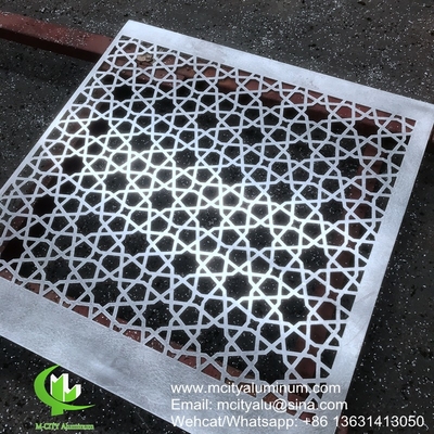 PVDF Motifs perforés en aluminium métallique utilisés pour la décoration de façades de bâtiments