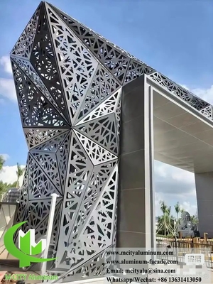 Le revêtement des murs métalliques 3D en forme de feuille d'aluminium à découpe CNC
