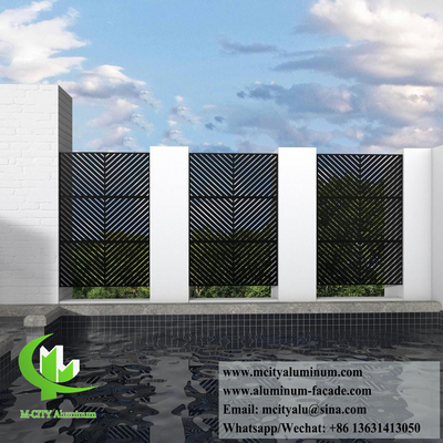 Coupe au laser Panneau murale en aluminium Écran métallique Écran de confidentialité Pour la décoration intérieure extérieure