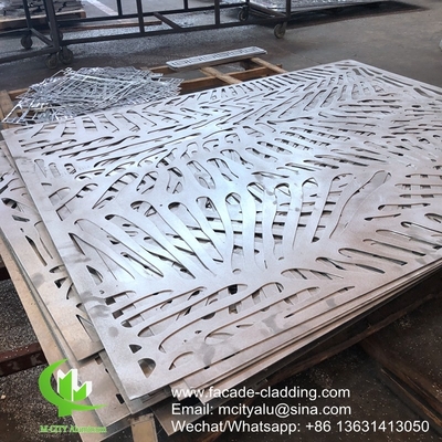 Chine revêtement en poudre de panneaux de coupe laser en aluminium métallique pour revêtement extérieur de façade
