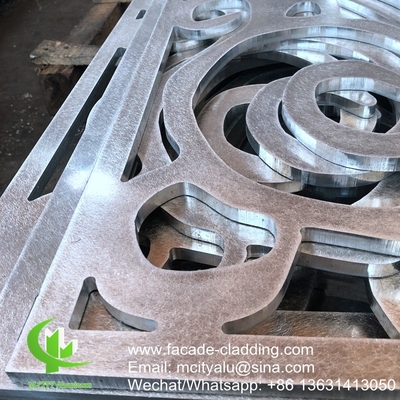 3 mm revêtement en poudre de panneaux perforés en aluminium métallique pour revêtement extérieur de façade