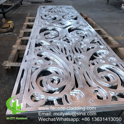 3 mm revêtement en poudre de panneaux perforés en aluminium métallique pour revêtement extérieur de façade