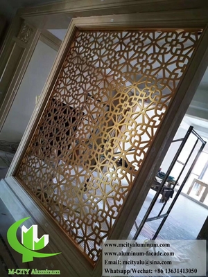 Écran métallique architectural avec feuille d'aluminium à motifs coupés au laser de 10 mm