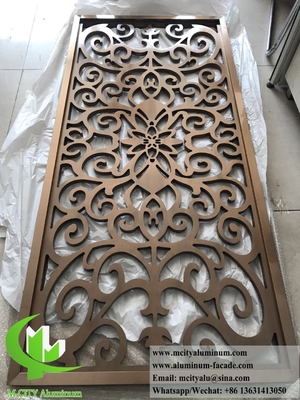 Coupe au laser Écran d'aluminium Partition métallique Gravure de motif 10 mm d'épaisseur