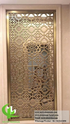 Partition métallique de 10 mm avec décoration intérieure de motifs coupés au laser