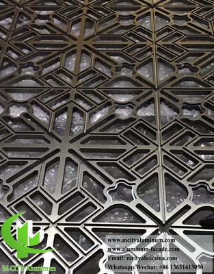 Coupe au laser Écran d'aluminium Partition métallique Gravure de motif 10 mm d'épaisseur
