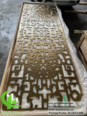 Écran métallique découpé au laser avec motif en aluminium 10 mm