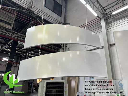 Panneaux de façade en métal hyperbolique en tôle d'aluminium solide pour une utilisation en extérieur
