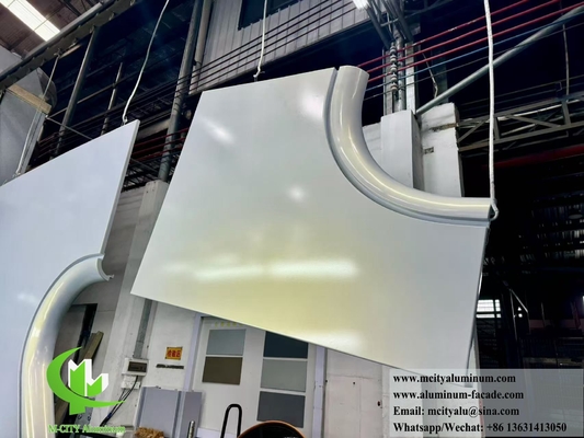 Panneaux de façade en métal hyperbolique en tôle d'aluminium solide pour une utilisation en extérieur