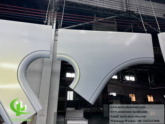 Panneaux de revêtement en aluminium hyperbolique Panneaux métalliques à double forme courbe