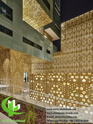 Panneau décoratif extérieur trous ronds Perforation pour revêtement de façade en aluminium