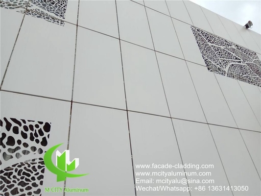 Paroi de rideau en panneau métallique d'aluminium de 3 mm en aluminium fluorocarboné en panneau massif pour revêtement de façade