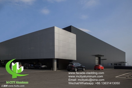 Paroi de rideau en panneau métallique d'aluminium de 3 mm en aluminium fluorocarboné en panneau massif pour revêtement de façade