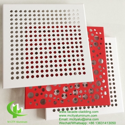 panneau d'aluminium fluorocarbone perforé panneau d'aluminium mur rideau panneau d'aluminium pour revêtement de façade