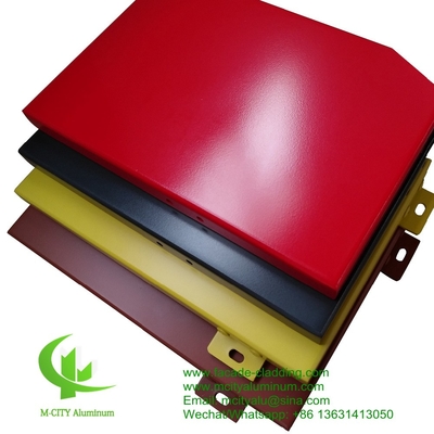 panneau d'aluminium fluorocarbone perforé panneau d'aluminium mur rideau panneau d'aluminium pour revêtement de façade