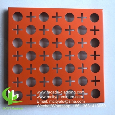panneau d'aluminium fluorocarbone perforé panneau d'aluminium mur rideau panneau d'aluminium pour revêtement de façade