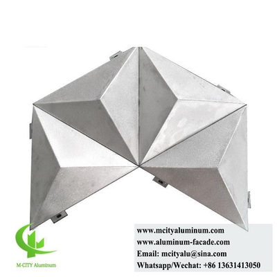 Panneaux de revêtement métallique architectural Forme 3D pour panneaux muraux extérieurs