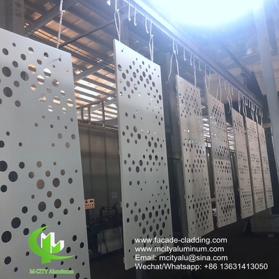 Façade architecturale en feuille de revêtement en aluminium, feuille perforée