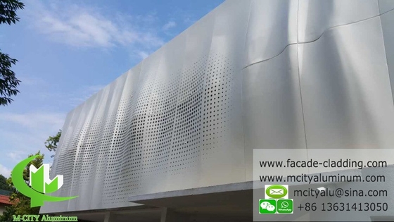 Façade architecturale en feuille de revêtement en aluminium, feuille perforée