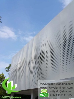 Façade architecturale en feuille de revêtement en aluminium, feuille perforée