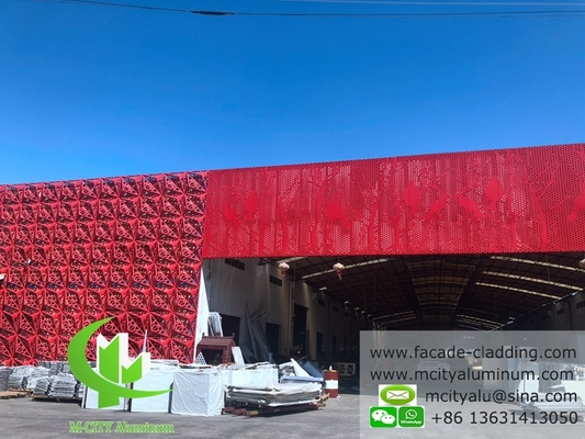 Extérieur Façade en aluminium à motifs métalliques revêtement de murs de rideau métallique