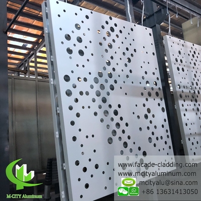Extérieur Parement de façade en aluminium à motifs métalliques revêtement de paroi de rideau métallique
