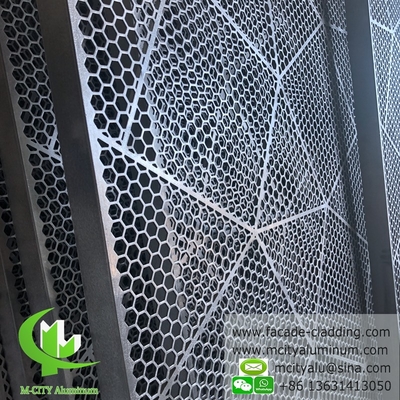 Panneau perforé CNC en aluminium fluorocarbone, panneau perforé en aluminium, panneau mur de rideau en aluminium pour revêtement de façade