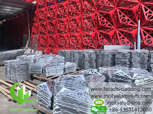 Panneau d'aluminium 3D architectural pour revêtement de façade