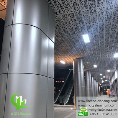 Plafond en aluminium panneau perforé en aluminium fluorocarboné mur rideau panneau en aluminium pour revêtement de façade